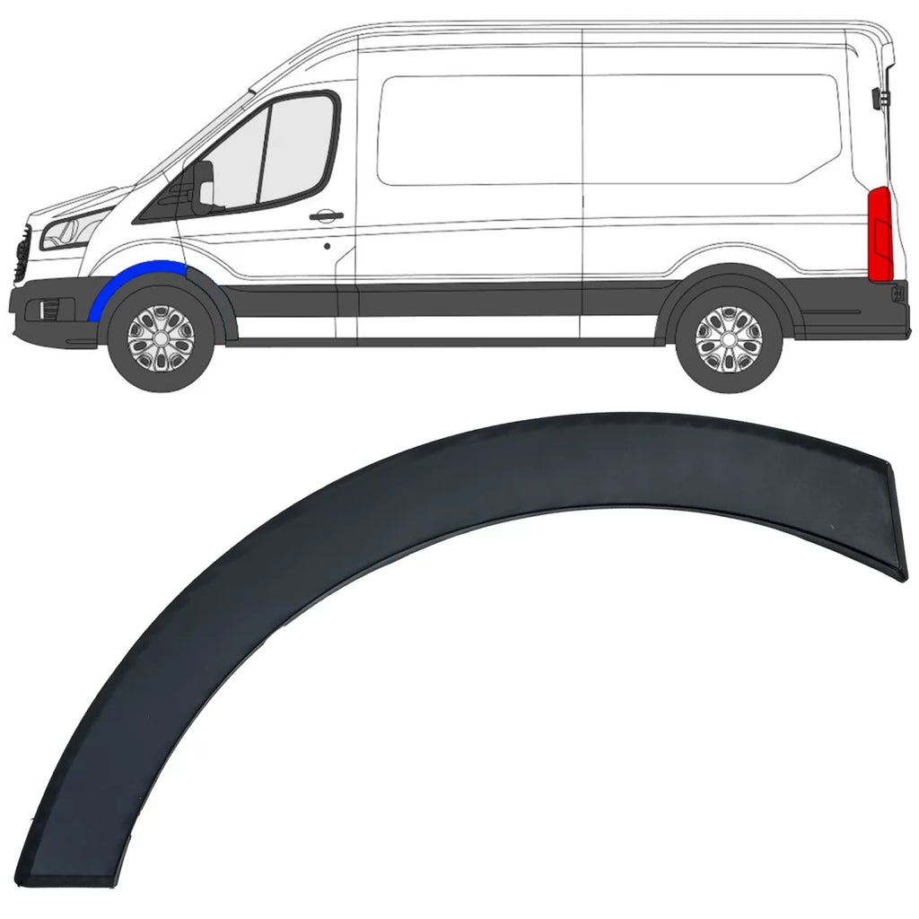 Modanatura modanatura Passaruota anteriore sinistro grande per Ford Transit V363 2014-2019