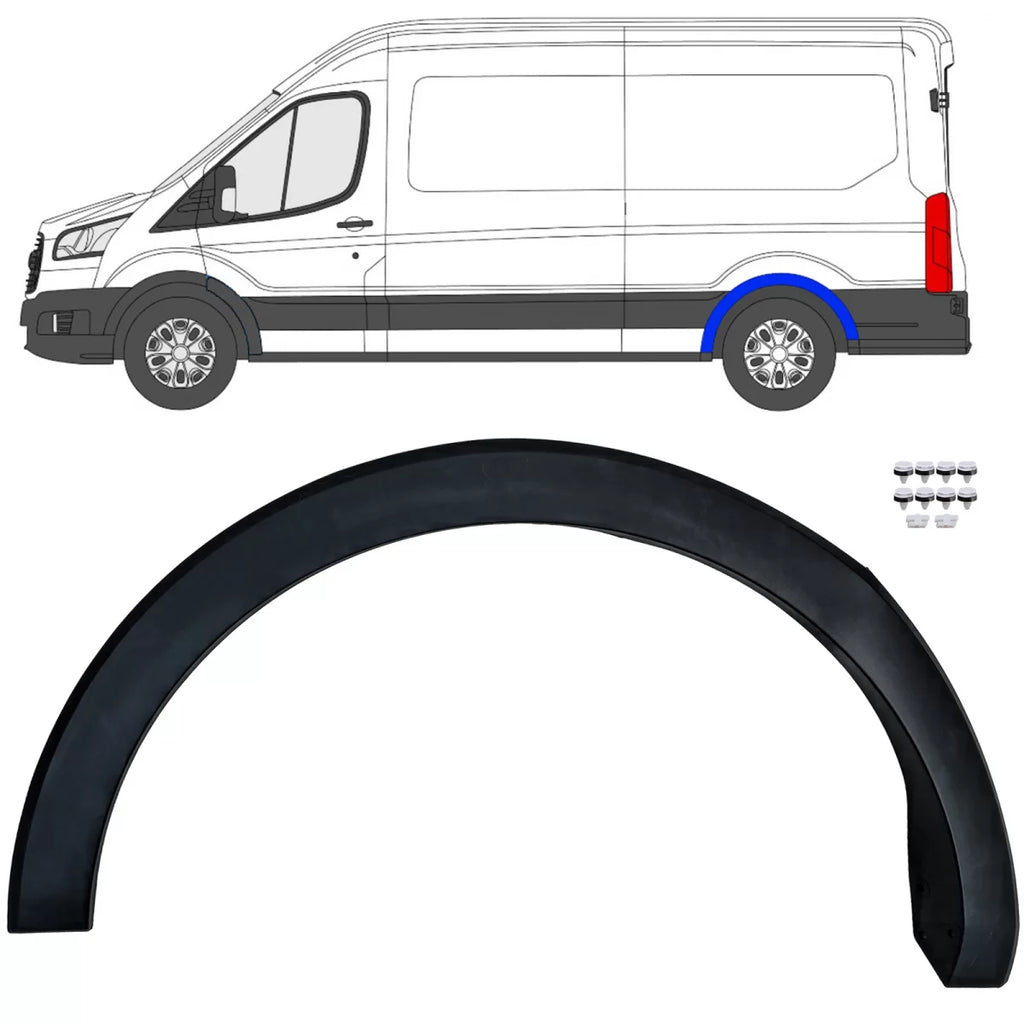 Modanatura pannello Passaruota posteriore sinistro per Ford Transit V363 2014-2019