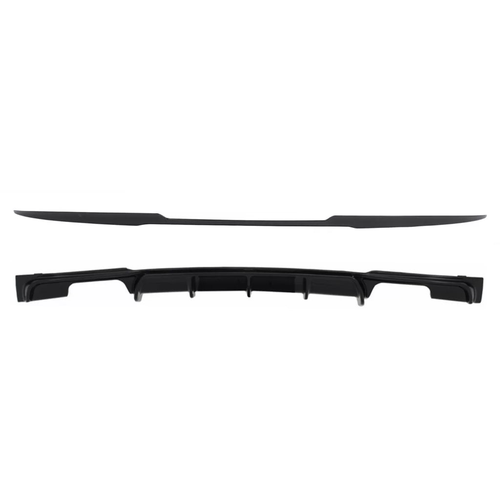 Baule baule Lip Spoiler con Paraurti posteriore Spoiler Valance diffusore Doppia uscita per BMW Serie 3 F30 (2011-2019)