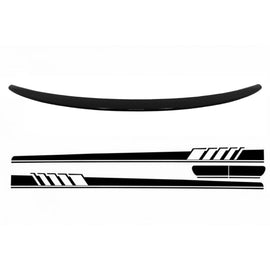 Spoiler baule con laterale adesivi adesivo Vinyl per Mercedes Classe C Coupe C205 (2014-2019) Nero lucido