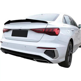 Spoiler baule per Audi A3 8Y 2021+ berlina M4 stile Nero lucido in plastica ABS