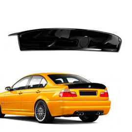 Spoiler baule per BMW 3 E46 99-05 berlina CSL stile Nero lucido in plastica ABS