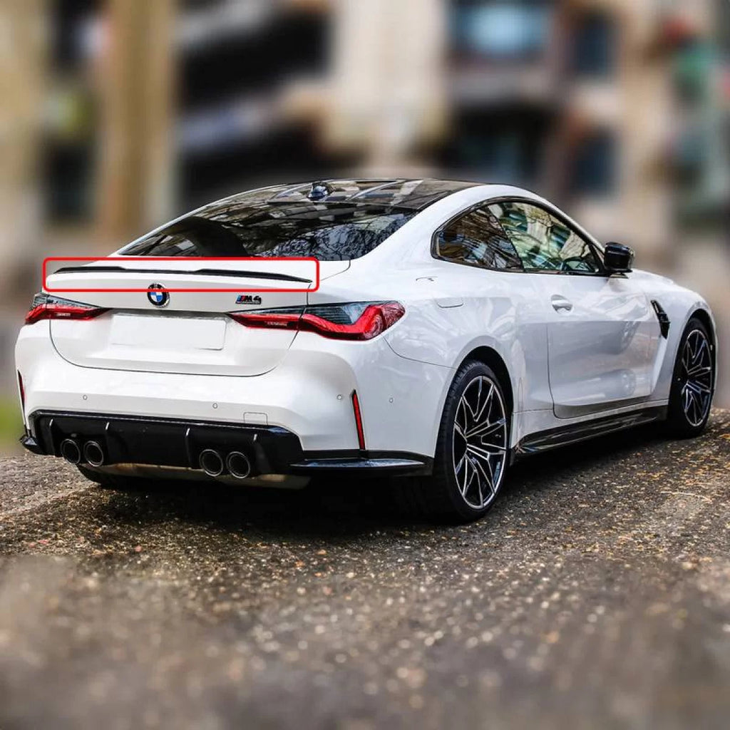 Spoiler baule per BMW 4 G22 2020+ 2D M4 stile spoiler a labbro Nero lucido in plastica ABS