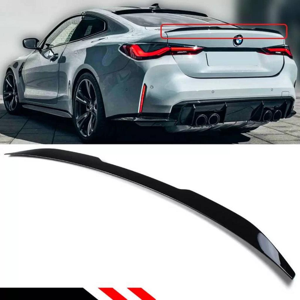 Spoiler baule per BMW 4 G22 2020+ 2D M4 stile spoiler a labbro Nero lucido in plastica ABS
