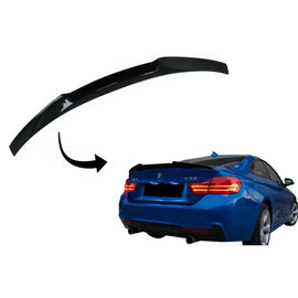 Spoiler baule per BMW Serie 4 Coupe F32 (2013 e successivi) M4 CSL design Nero lucido