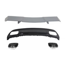 Spoiler baule, portellone Spoiler diffusore Terminali di scarico per MERCEDES W176 Classe A 12+ Sport nero