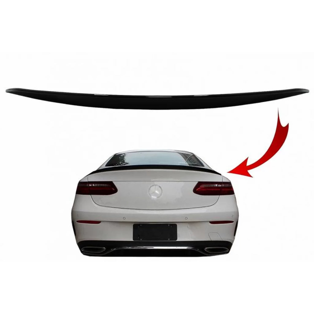 Spoiler baule per Mercedes-Benz Classe E C238 Coupe 2016+ ABS plastica Nero lucido
