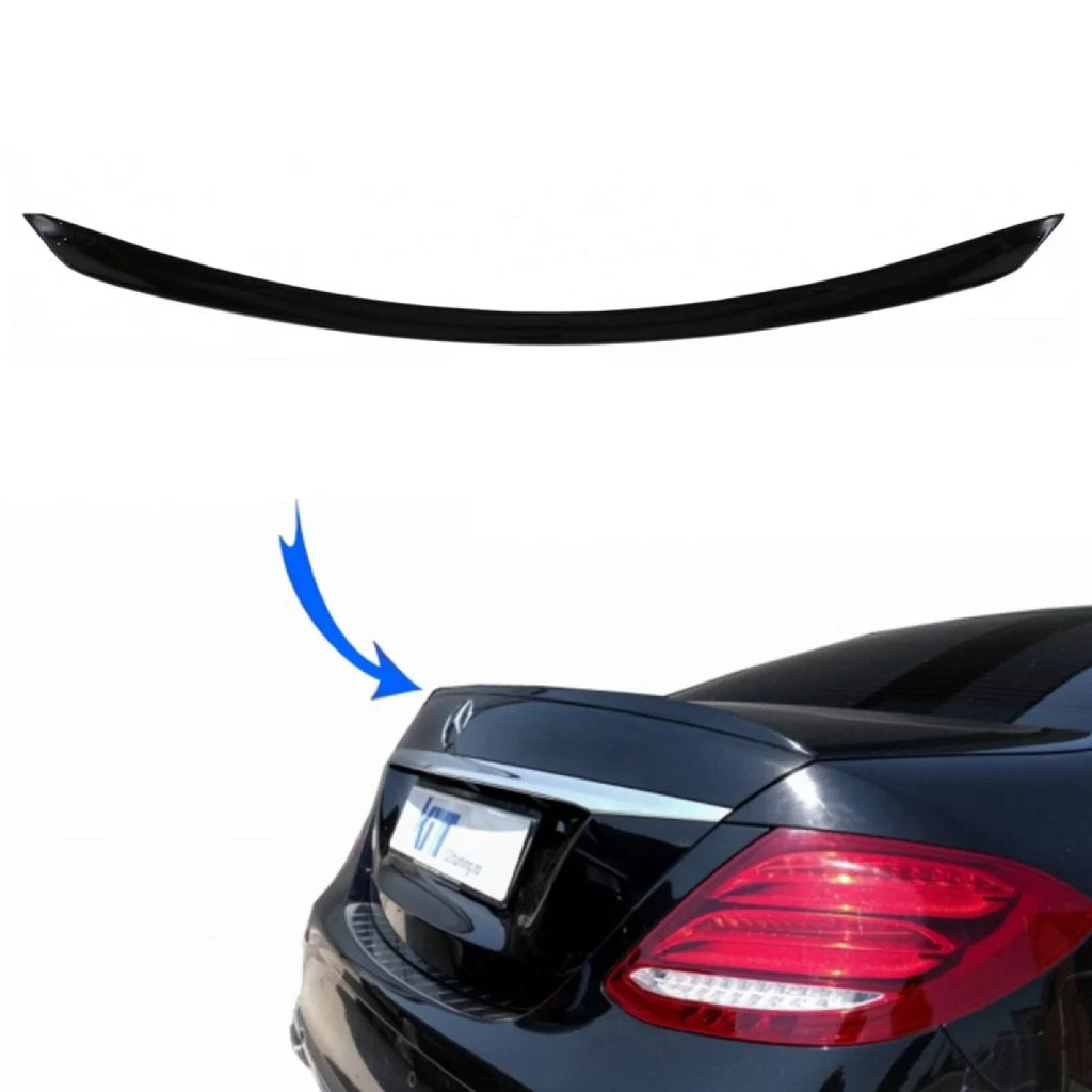 Spoiler baule per Mercedes-Benz Classe E W213 16+ ABS plastica Nero lucido