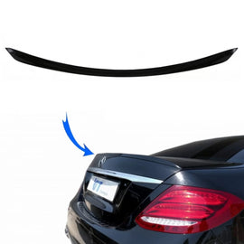 Spoiler baule per Mercedes-Benz Classe E W213 16+ ABS plastica Nero lucido