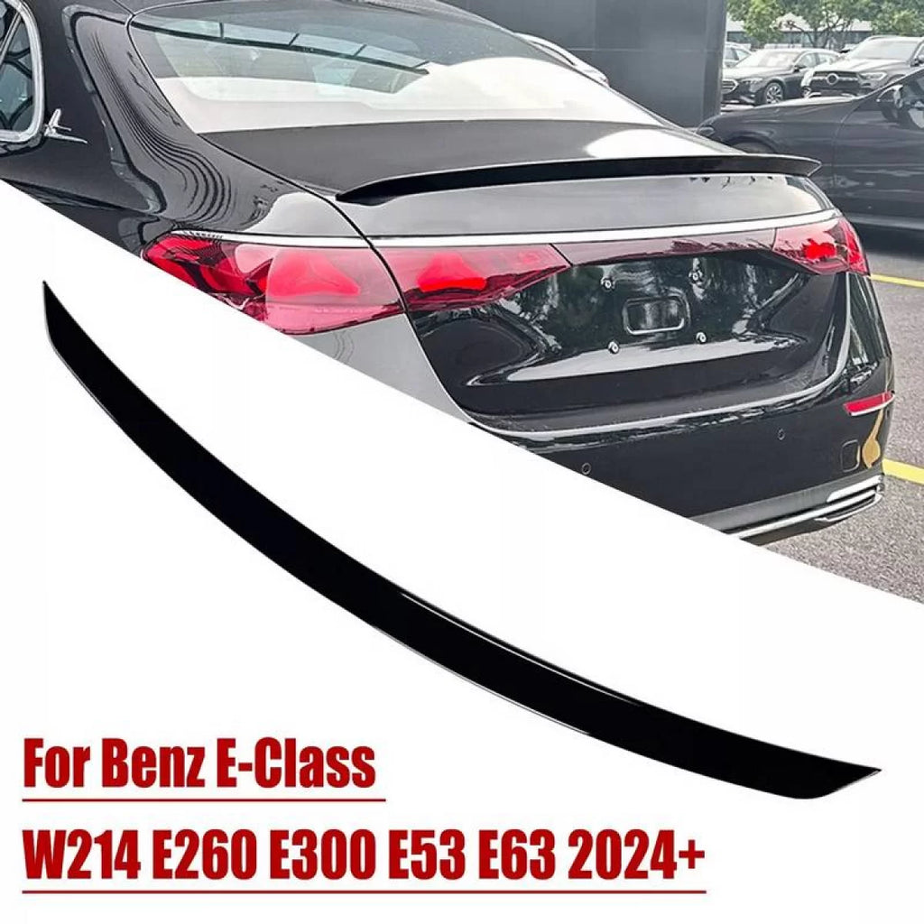 Spoiler baule per Mercedes-Benz Classe E W214 2024+ A design E63S V2 stile ABS plastica Nero lucido