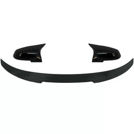 Spoiler baule con Calotte specchietti per BMW Serie 4 Gran Coupe F36 (2014-03.2019) M4 CSL design nero