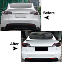 Carica l'immagine nel visualizzatore di Gallery, Spoiler baule per Tesla modello Y 2020+ spoiler a labbro Nero lucido in plastica ABS