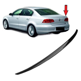 Spoiler baule per VW Passat B7 11-15 OEM V2 stile spoiler a labbro in ABS plastica Nero lucido