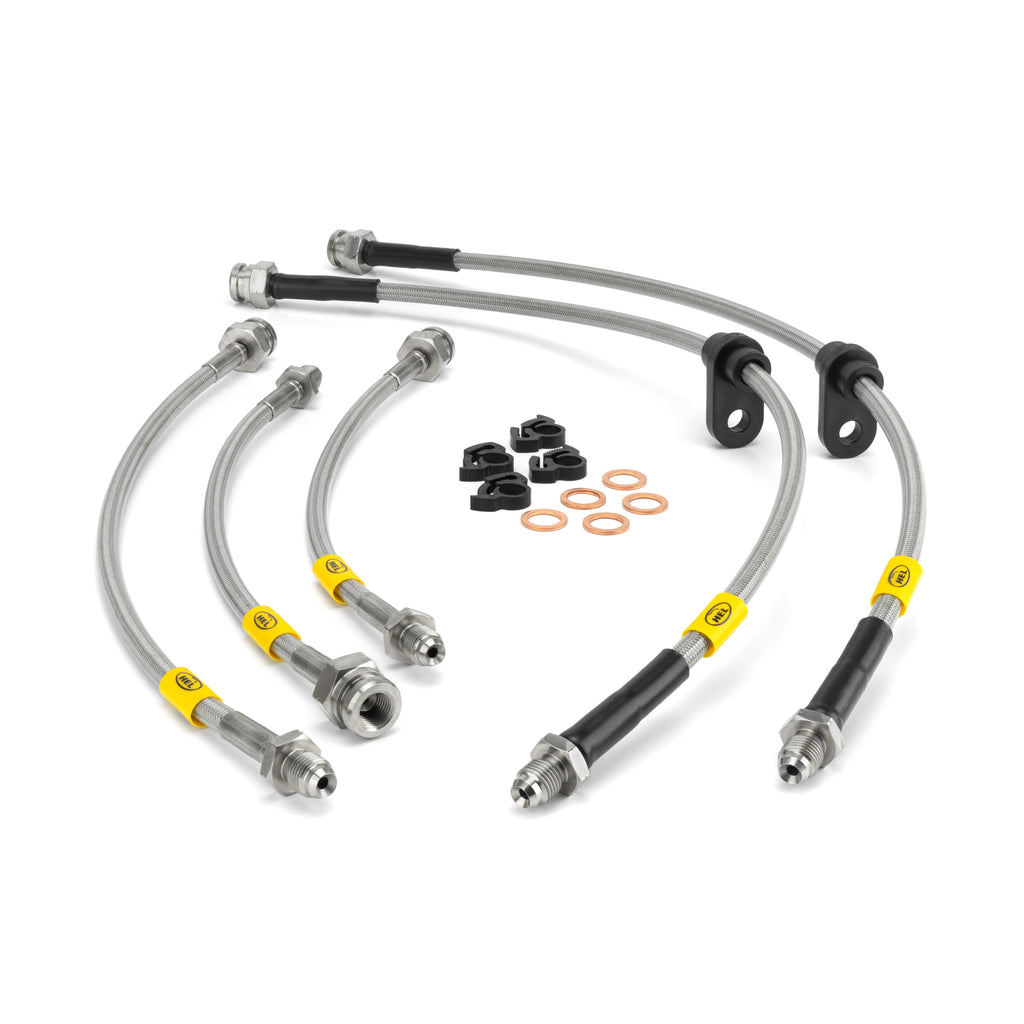 Kit 5 tubi freno in treccia HEL Performance