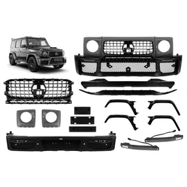 Body kit tipo B design per Mercedes Classe G W465 dal 2024 con cromato elementi tuning