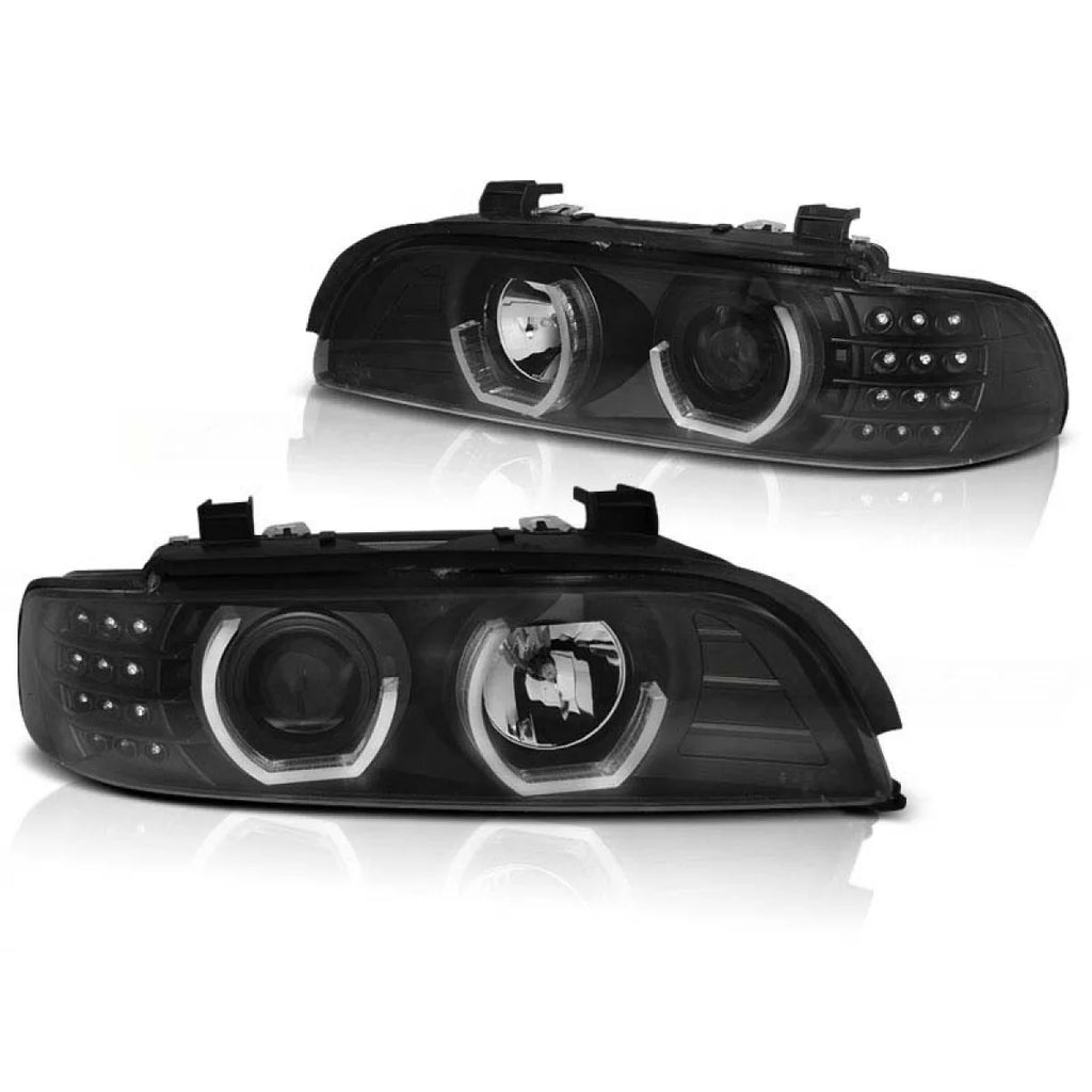 Kit fari anteriori con 3D LED Angel Eyes per BMW E39 09.1995-05.2003 berlina/wagon, sinistro e destro tuning