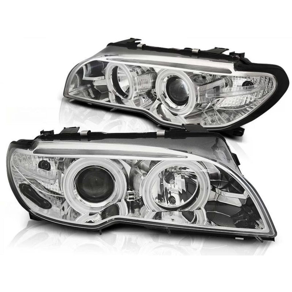 Kit fari anteriori con CCFL Angel Eyes per BMW 3 E46 04.2003-2006 coupe/cabriolet, sinistro e destro tuning