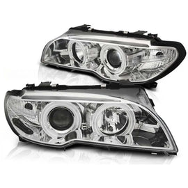 Kit fari anteriori con CCFL Angel Eyes per BMW 3 E46 04.2003-2006 coupe/cabriolet, sinistro e destro tuning
