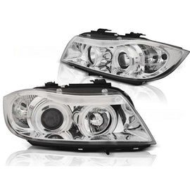 Kit fari anteriori con CCFL Angel Eyes per BMW 3 E90/E91 03.2005-08.2008, sinistro e destro tuning
