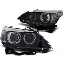 Kit fari anteriori con CCFL Angel Eyes per BMW E60/E61 2003-2007, sinistro e destro tuning