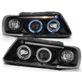 Kit fari anteriori con lampade alogene Angel Eyes per Audi A3 8L 08.1996-08.2000, sinistro e destro tuning