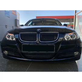 Kit fari anteriori con lampade alogene Angel Eyes per BMW 3 E90/E91 03.2005-08.2008, sinistro e destro tuning