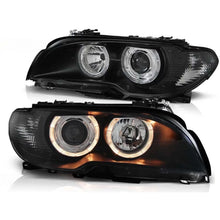 Kit fari anteriori con lampade alogene Angel Eyes per BMW 3 E46 04.2003-2006 coupe/cabriolet, sinistro e destro tuning