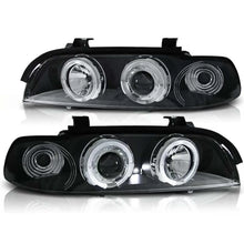 Carica l'immagine nel visualizzatore di Gallery, Kit fari anteriori con lampade alogene Angel Eyes per BMW E39 09.1995-05.2003 berlina/wagon, sinistro e destro tuning