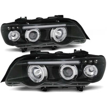 Carica l'immagine nel visualizzatore di Gallery, Kit fari anteriori con lampade alogene Angel Eyes per BMW X5 E53 09.1999-10.2003, sinistro e destro tuning