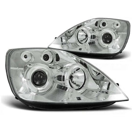 Kit fari anteriori con lampade alogene Angel Eyes per Ford FIESTA MK6 05.2002-08.2005, sinistro e destro tuning