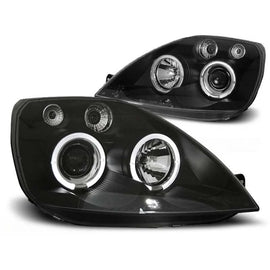 Kit fari anteriori con lampade alogene Angel Eyes per Ford FIESTA MK6 05.2002-08.2005, sinistro e destro tuning