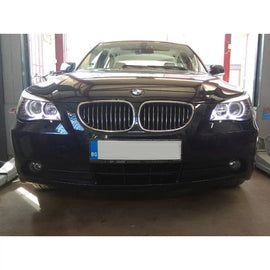 Kit fari anteriori con LED Angel Eyes per BMW E60/E61 2003-2007, sinistro e destro tuning
