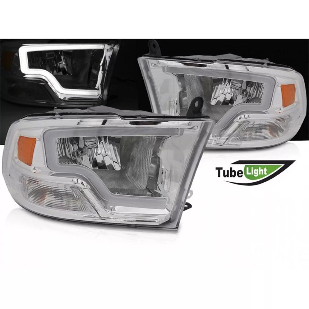 Kit fari anteriori con LED luce per Dodge Ram 2009-2018 con cromato base, sinistro e destro tuning