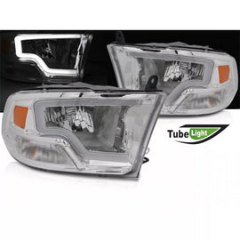 Kit fari anteriori con LED luce per Dodge Ram 2009-2018 con cromato base, sinistro e destro tuning