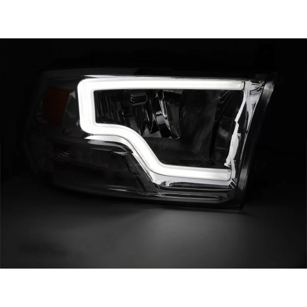 Kit fari anteriori con LED luce per Dodge Ram 2009-2018 con cromato base, sinistro e destro tuning