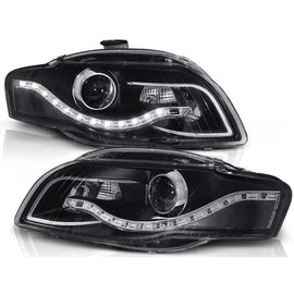 Kit fari anteriori con LED luci per Audi A4 B7 11.2004-03.2008 berlina/wagon/cabriolet, sinistro e destro tuning