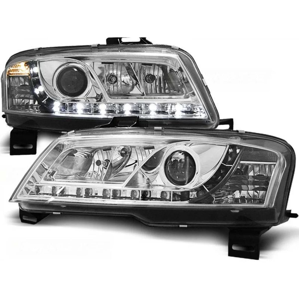 Kit fari anteriori con LED luci per Fiat STILO 3D 10.2001-2008, sinistro e destro tuning