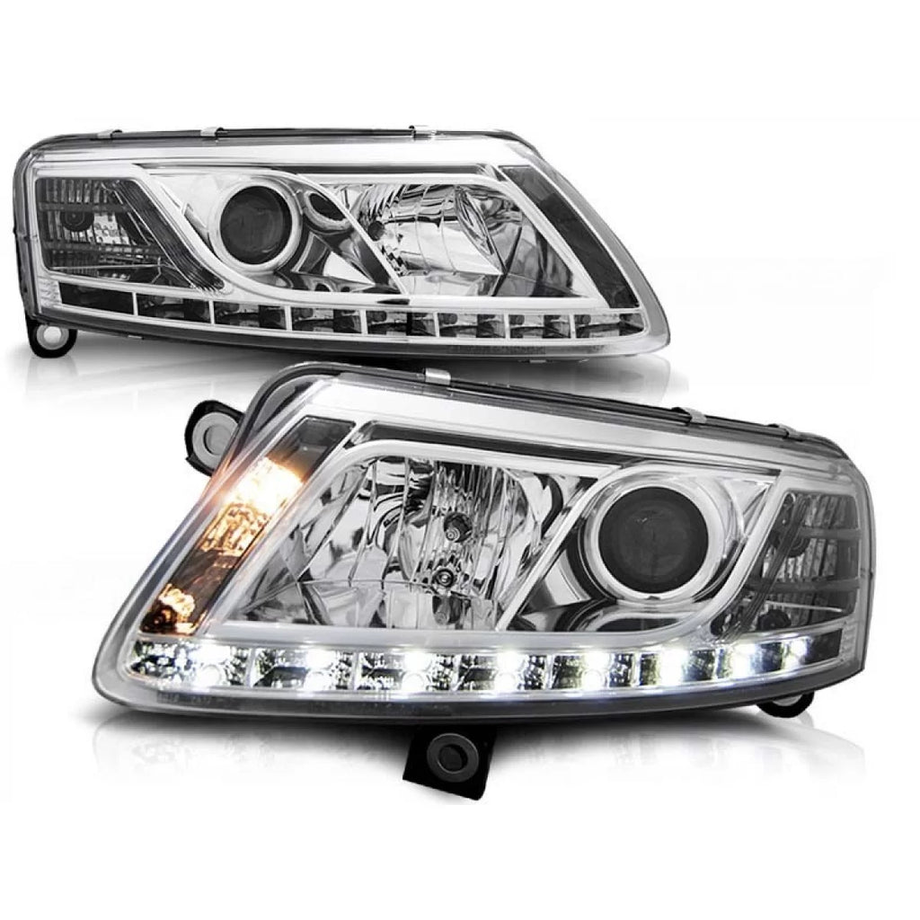 Kit fari anteriori con autentico DRL luci per Audi A6 C6 04.2004-2008 berlina/wagon, sinistro e destro tuning