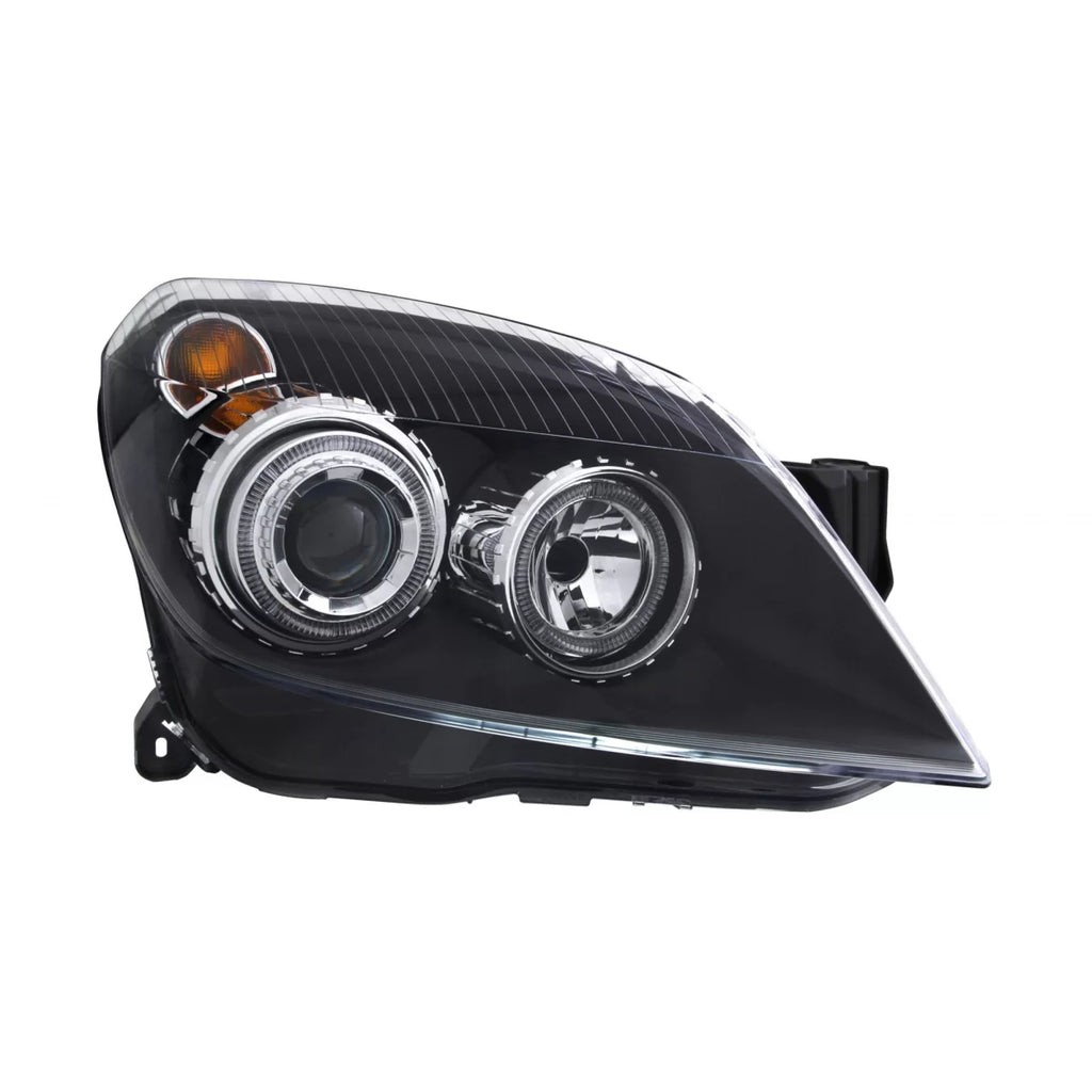 Set fari anteriori con Angel Eyes per Opel Astra H 2004-2009 berlina, wagon con nero base, sinistro e destro tuning