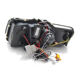 Set fari anteriori per Audi A4 B6 Cabriolet 2002-2006 con nero base, sinistro e destro tuning