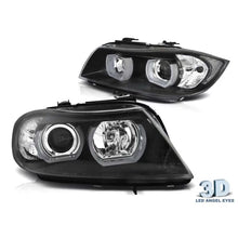 Set fari anteriori per BMW Serie 3 E90, E91 2005-2008 con nero base, sinistro e destro tuning