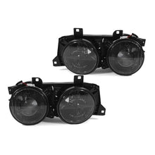 Carica l'immagine nel visualizzatore di Gallery, Set fari anteriori per BMW Serie 5 E34 1987-1995, Serie 7 E32 1986-1994 con nero base, sinistro e destro tuning