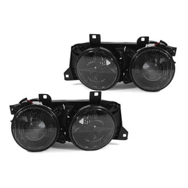 Set fari anteriori per BMW Serie 5 E34 1987-1995, Serie 7 E32 1986-1994 con nero base, sinistro e destro tuning