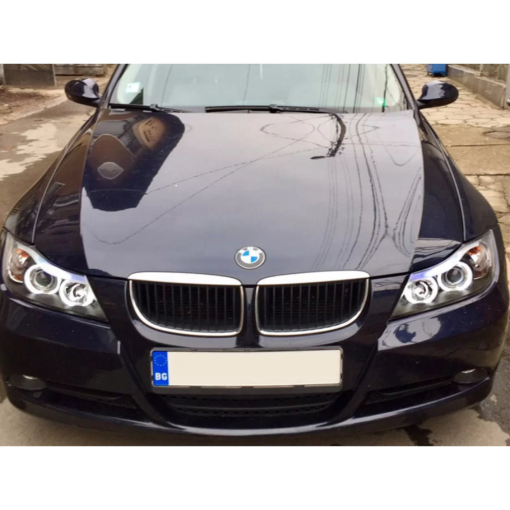 Set fari anteriori con CCFL Angel Eyes per BMW 3 E90/E91 03.2005-08.2008, sinistro e destro tuning