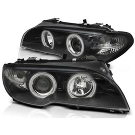 Set fari anteriori con CCFL Angel Eyes per BMW 3 E46 04.2003-2006 coupe/cabriolet, sinistro e destro tuning