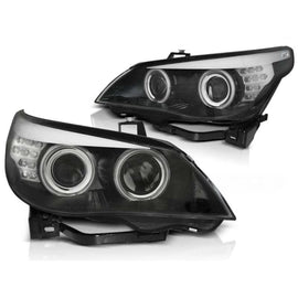 Set fari anteriori con CCFL Angel Eyes per BMW E60/E61 2003-2007, sinistro e destro tuning