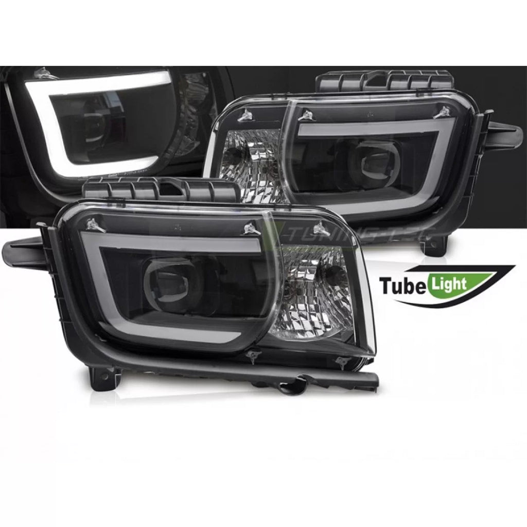 Set fari anteriori per Chevrolet Camaro 2009-2013 con nero base, sinistro e destro tuning