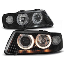 Carica l'immagine nel visualizzatore di Gallery, Set fari anteriori con lampade alogene Angel Eyes per Audi A3 09.2000-05.2003, sinistro e destro tuning