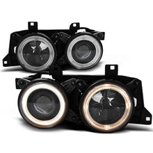 Carica l'immagine nel visualizzatore di Gallery, Set fari anteriori con lampade alogene Angel Eyes per BMW 5 E34 1987-1995 berlina/wagon, BMW 7 E32 1986-1994, sinistro