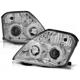 Set fari anteriori con lampade alogene Angel Eyes per Citroen C2 09.2003-2010, sinistro e destro tuning